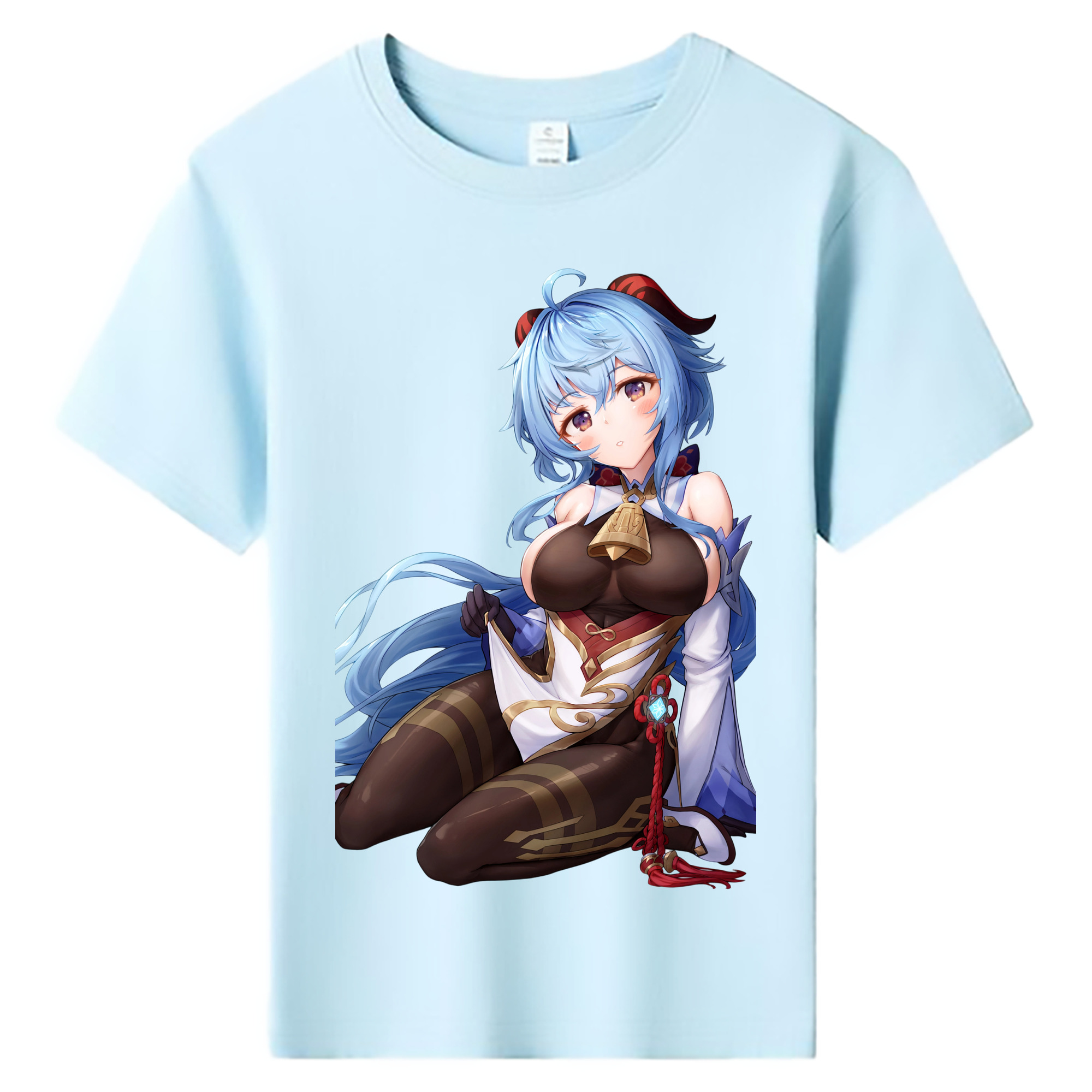 げんし神 甘雨 かんう genshin Ganyu 綿100％キッズTシャツ（フロントプリント）